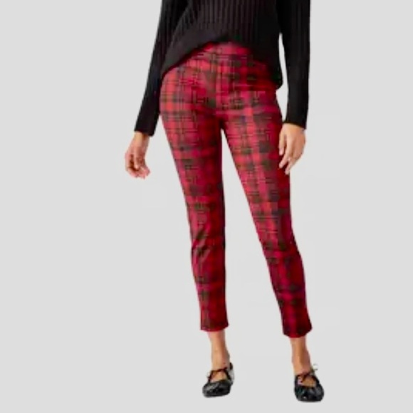NWT Y2K 90’s Vibe Sanctuary Red and Black Plaid Cropped Pants ~ SZ: M - Picture 1 of 9